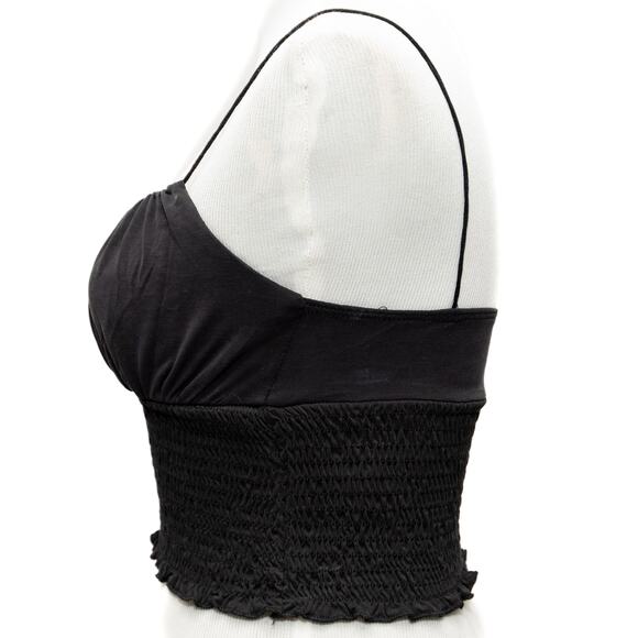 Urban Outfitters Black Ruched Crop Cami Size Small - Picture 3 of 9